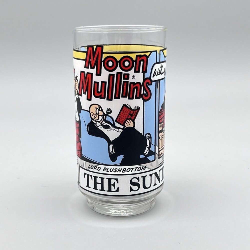 Vintage 1976 The Sunday Funnies  Moon Mullins 5.5" Juice Cartoon Glass